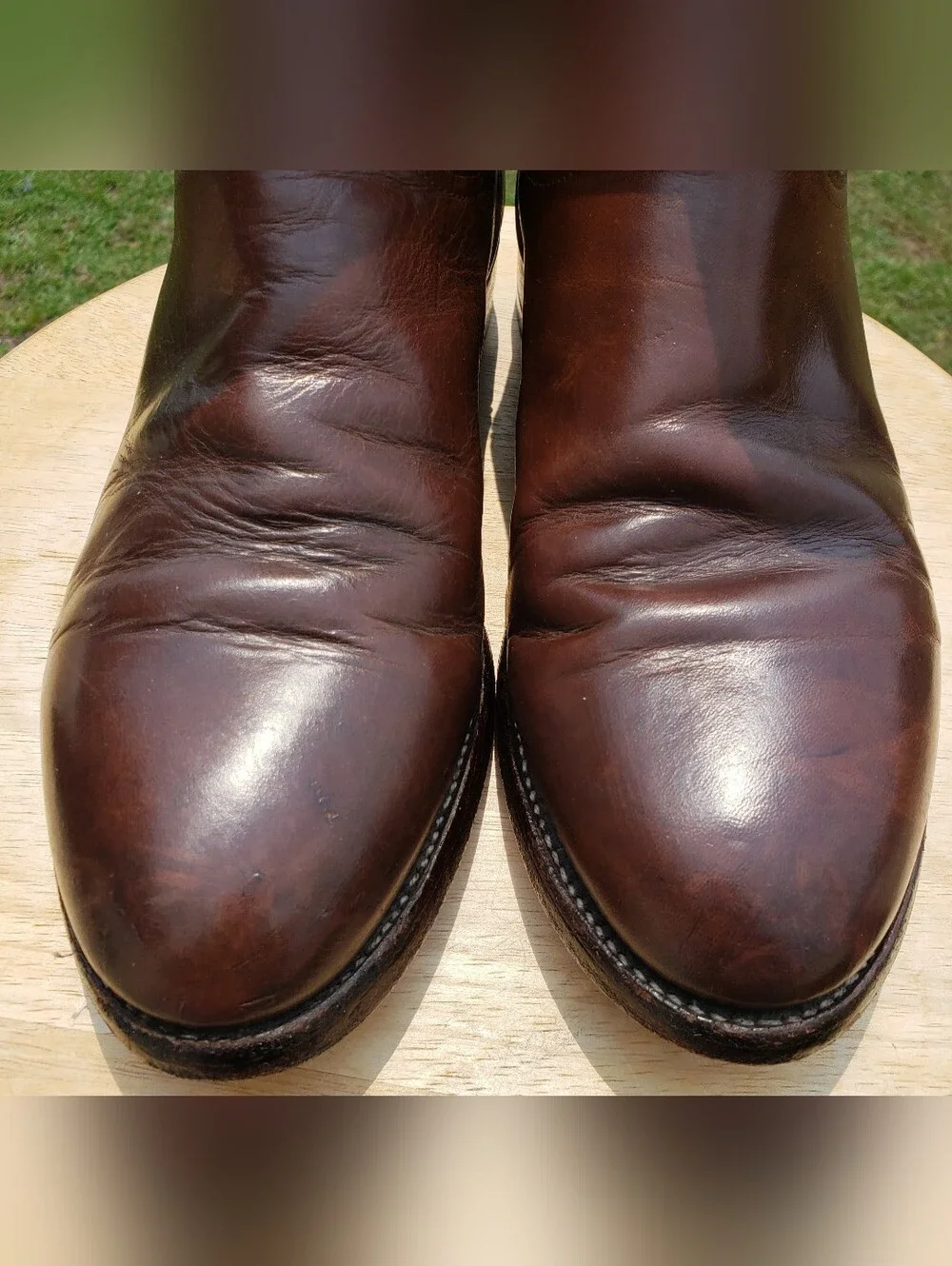 Justin Men's Bay Apache Cowhide Leather Roper Western Cowboy Boots 3408 9D Brown